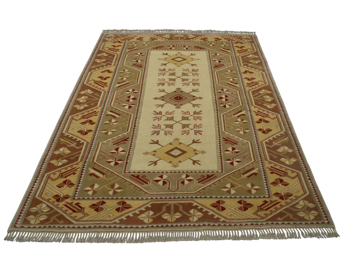 Kilim Antik 6m2 El Dokuma Bozalan Milas Yün Salon Halısı 0549 - Yeni - Çok Renkli