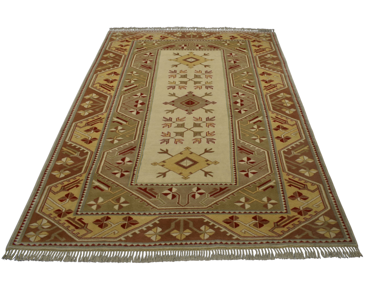 Kilim Antik 6m2 El Dokuma Bozalan Milas Yün Salon Halısı 0549 - Yeni - Çok Renkli