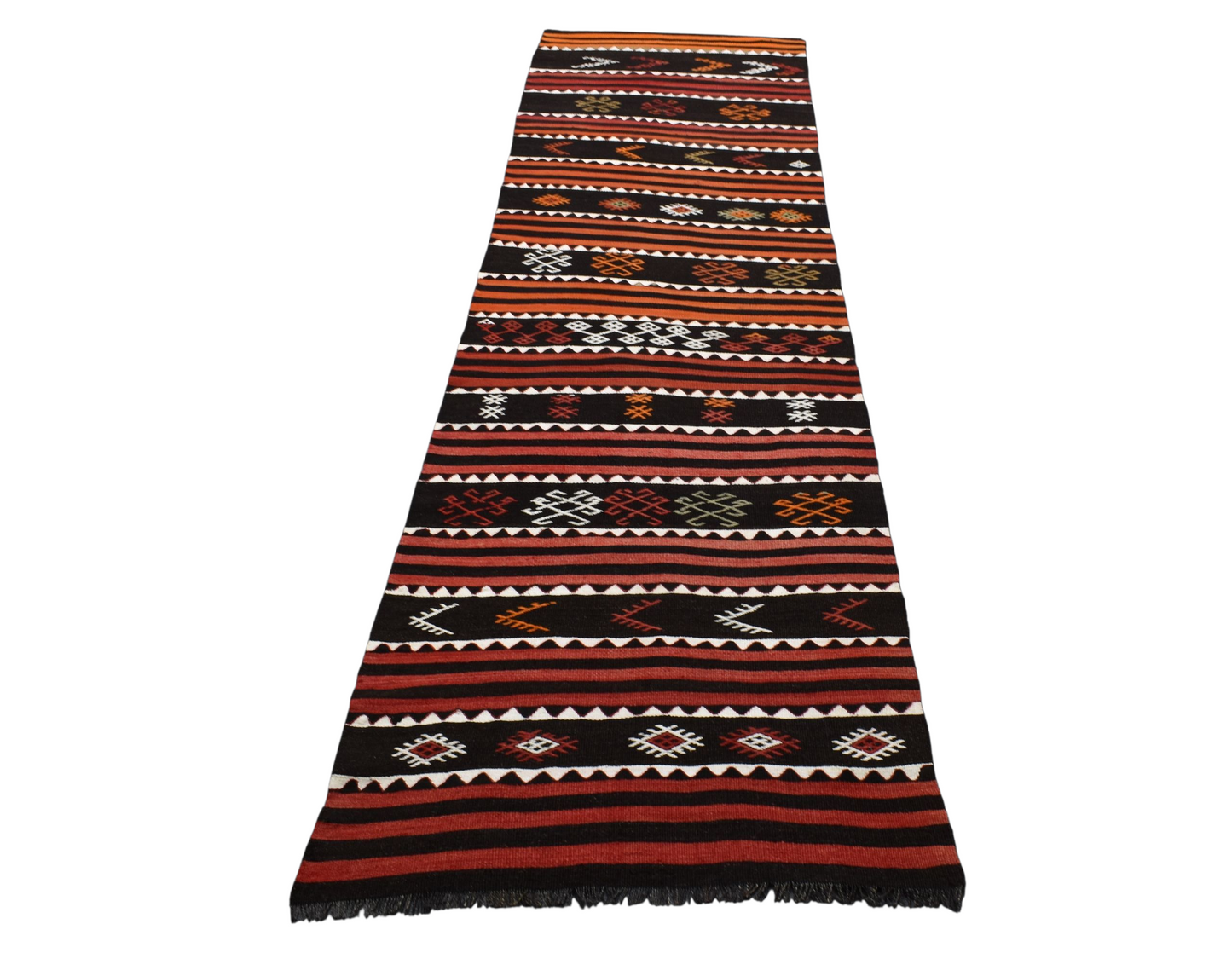 Kilim Antik El Dokuma Karapınar Yörük Yolluk Yün Kilim 0550 - Yeni - Çok Renkli
