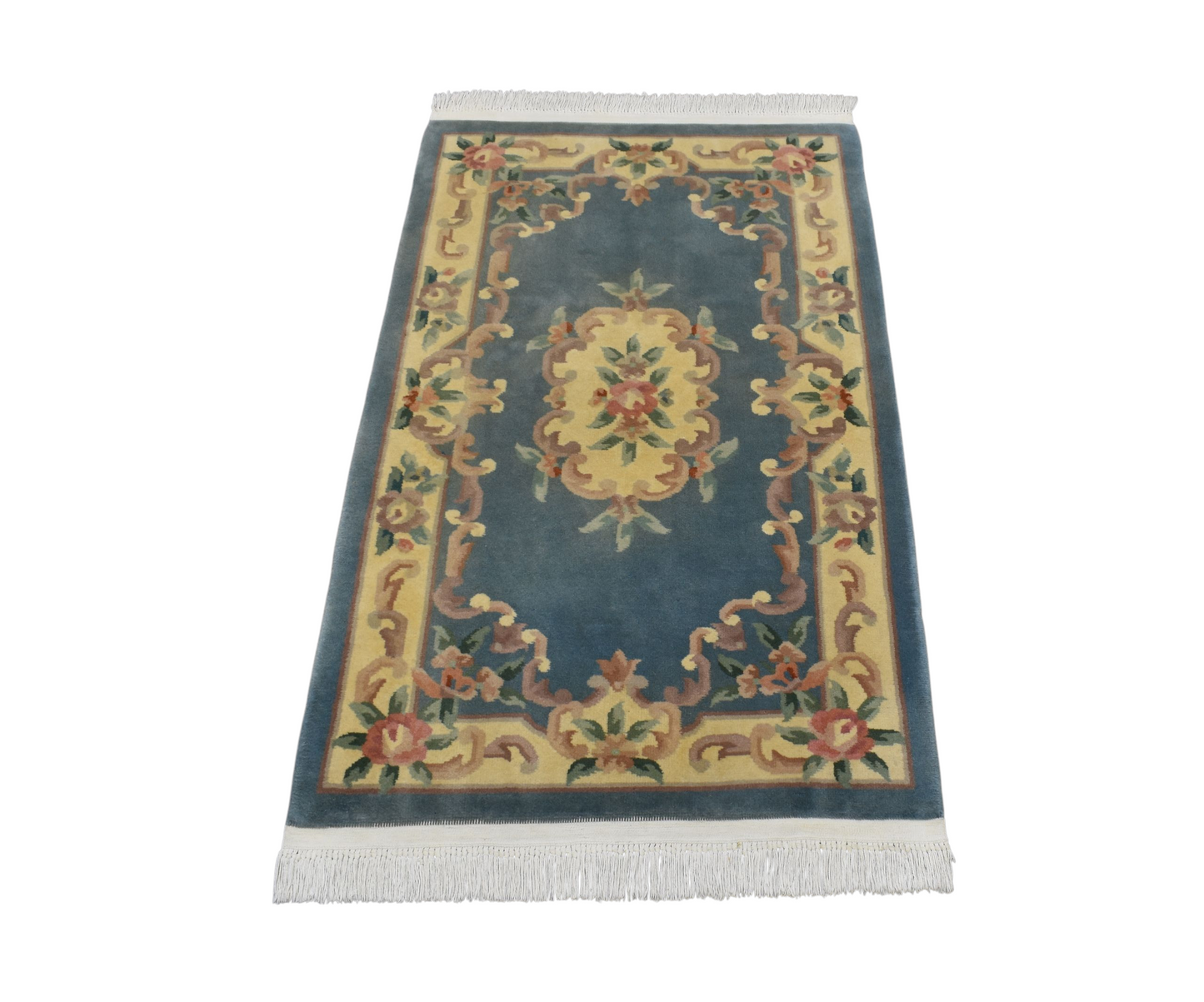 Kilim Antik El Dokuma Çin Yün Halı 0551 - Yeni - Çok Renkli