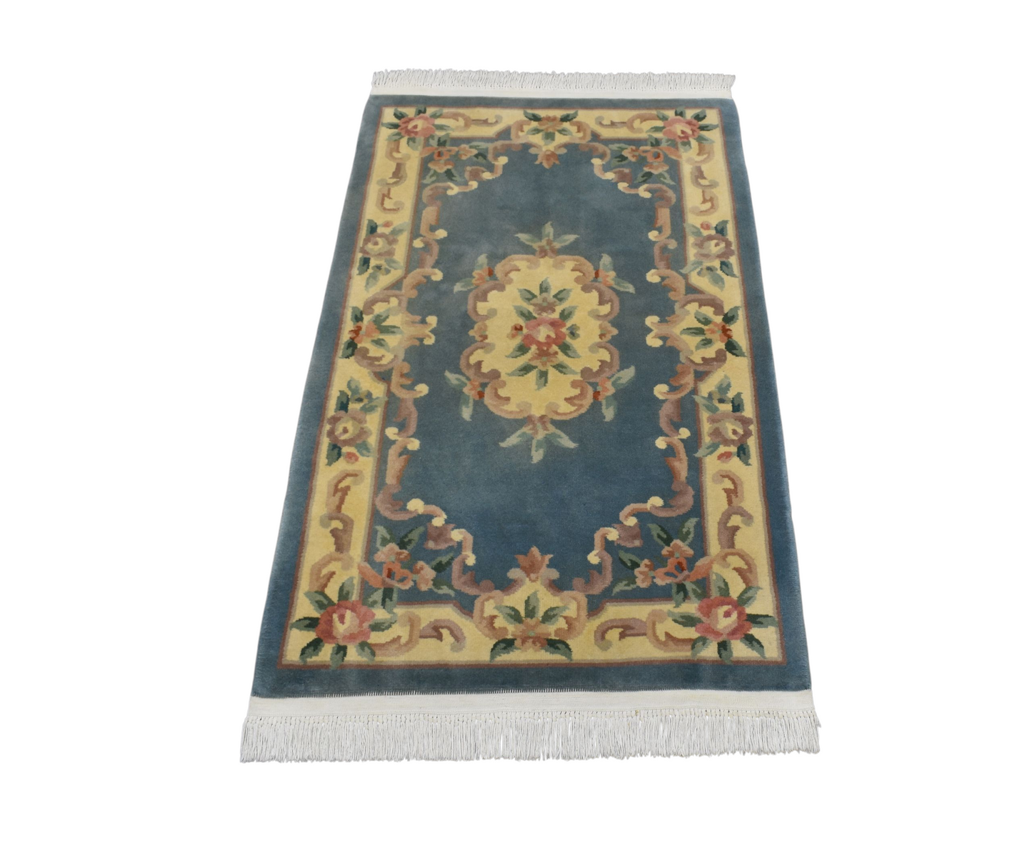 Kilim Antik El Dokuma Çin Yün Halı 0551 - Yeni - Çok Renkli