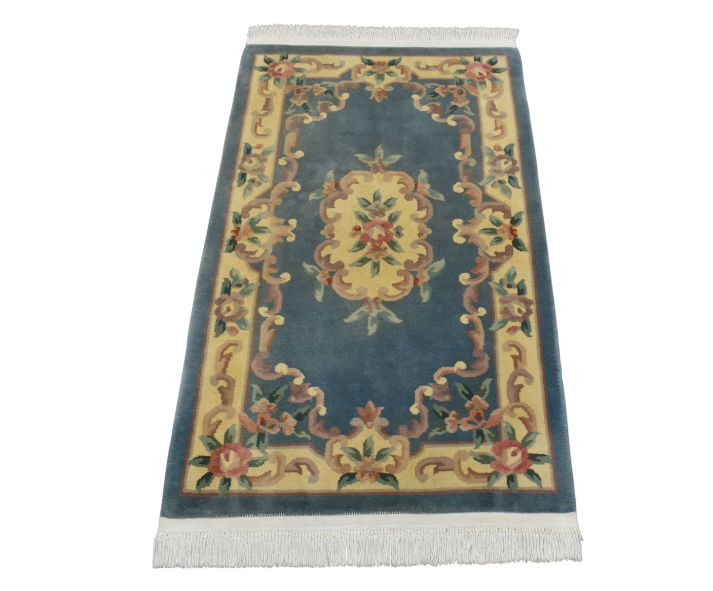 Kilim Antik El Dokuma Çin Yün Halı 0551 - Yeni - Çok Renkli