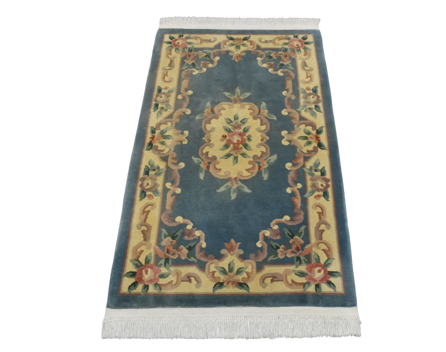 Kilim Antik El Dokuma Çin Yün Halı 0551 - Yeni - Çok Renkli