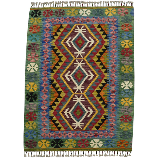 Kilim Antik El Dokuma Cerit Yörükleri İran Yün Kilim 0552 - Yeni - Çok Renkli