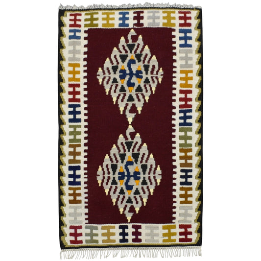 Kilim Antik El Dokuma Yahyalı Yün Kilim 0558 - Yeni - Çok Renkli