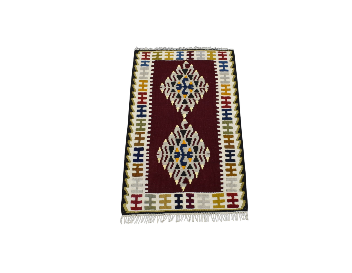 Kilim Antik El Dokuma Yahyalı Yün Kilim 0558 - Yeni - Çok Renkli