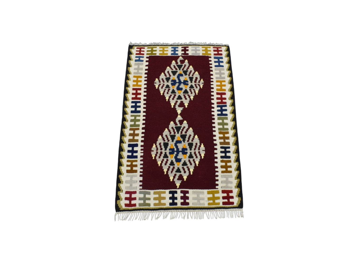 Kilim Antik El Dokuma Yahyalı Yün Kilim 0558 - Yeni - Çok Renkli