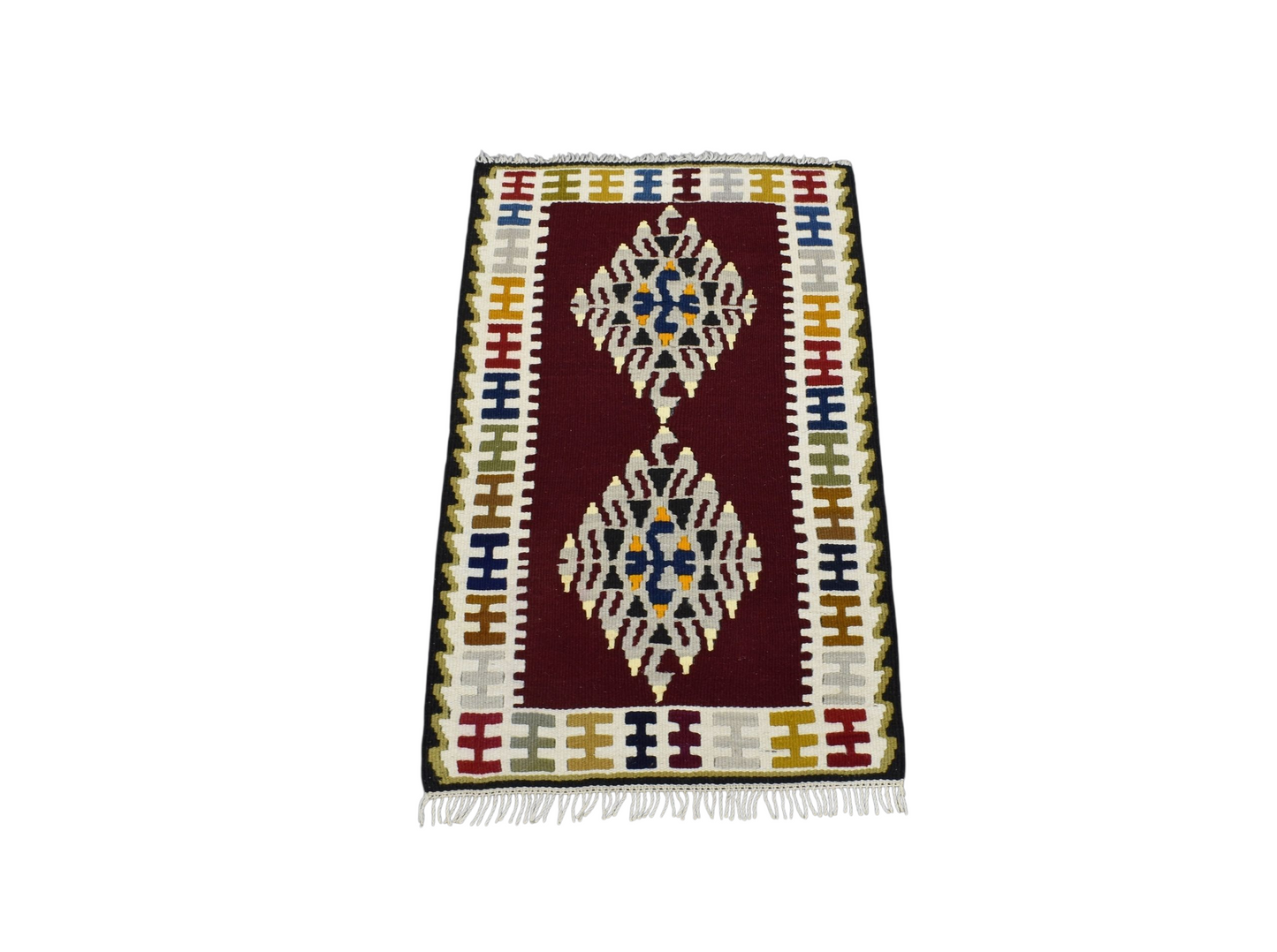 Kilim Antik El Dokuma Yahyalı Yün Kilim 0558 - Yeni - Çok Renkli