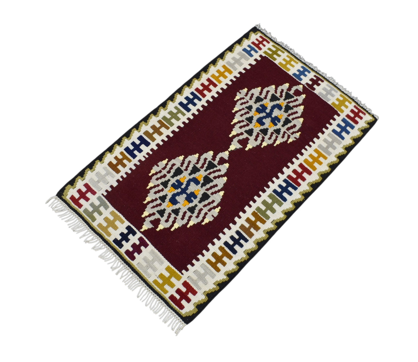 Kilim Antik El Dokuma Yahyalı Yün Kilim 0558 - Yeni - Çok Renkli