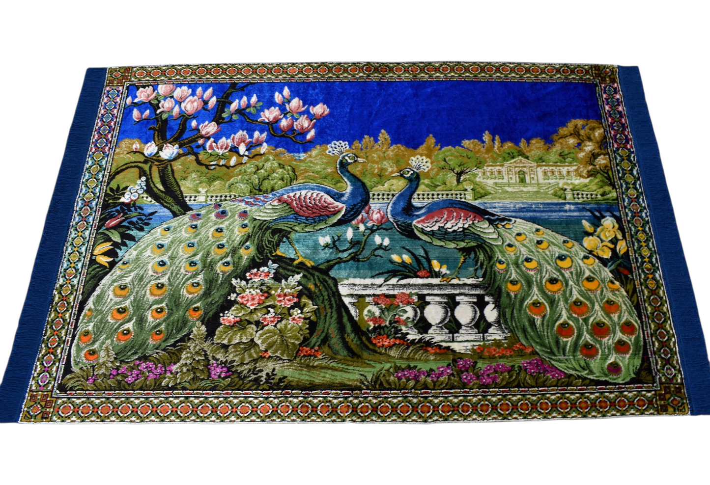 Kilim Antik Tavus Kuşlu Sülünlü Temalı Duvar Halısı 0560 - Yeni - Çok Renkli