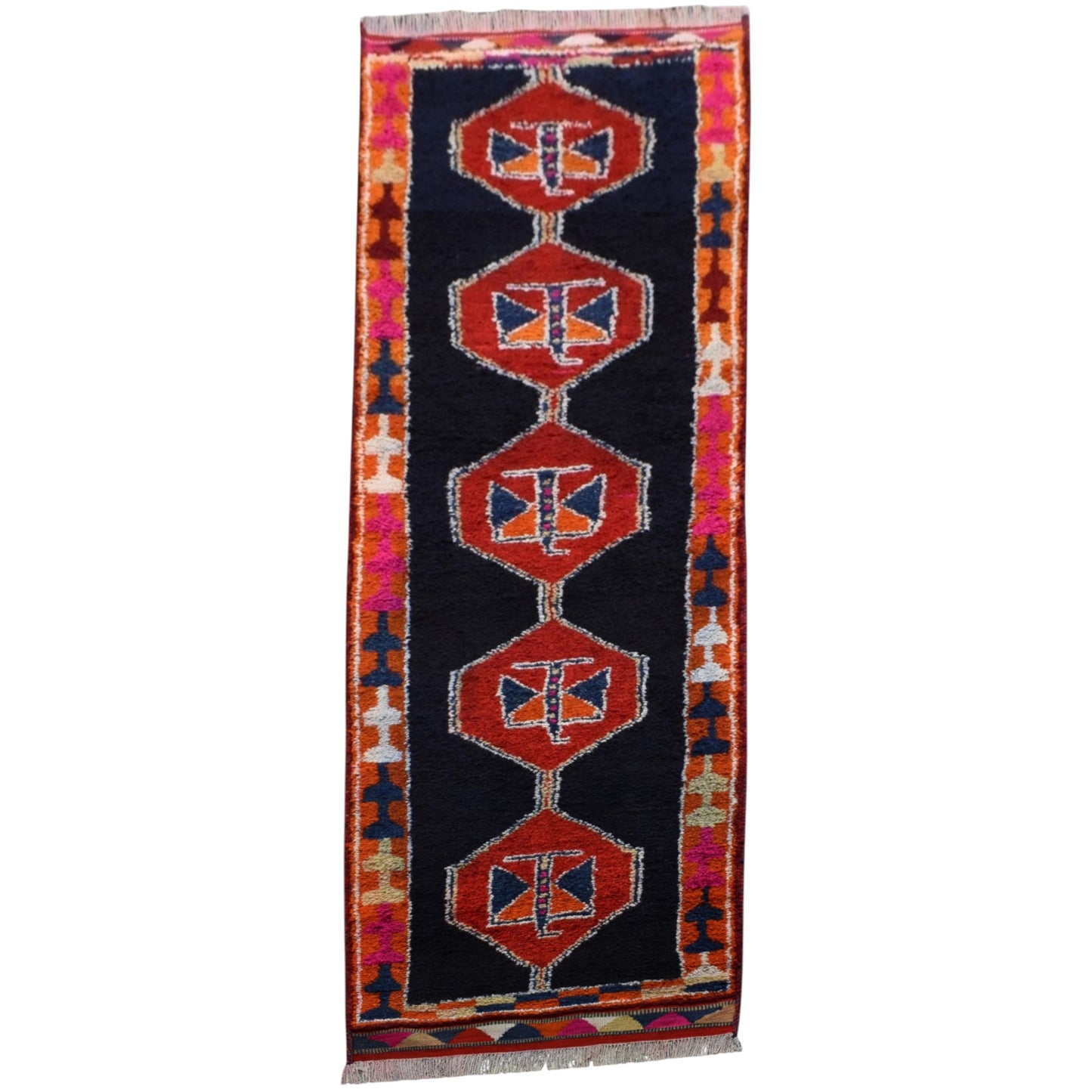Kilim Antik El Dokuma Herki Yolluk Yün Halı 0566 - Yeni - Lacivert