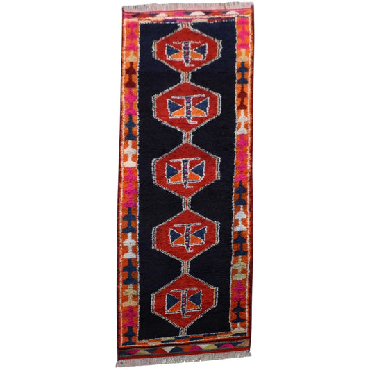 Kilim Antik El Dokuma Herki Yolluk Yün Halı 0566 - Yeni - Lacivert
