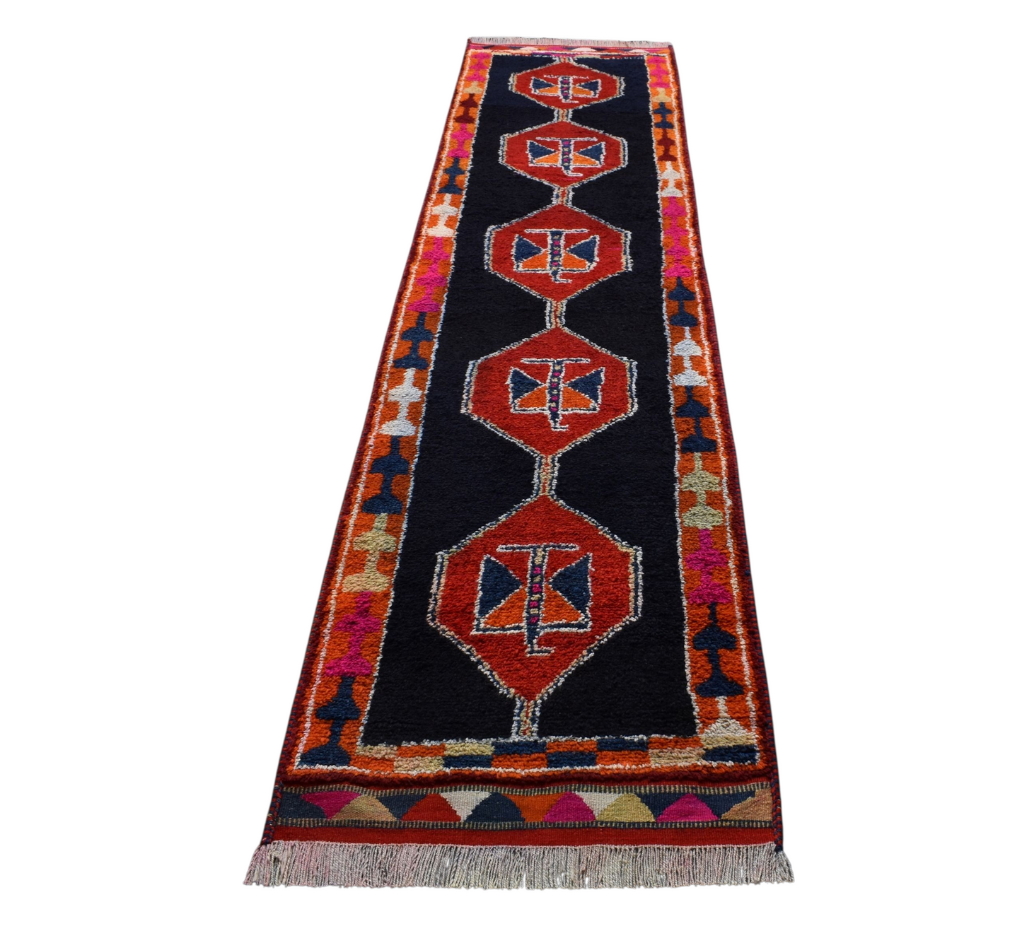 Kilim Antik El Dokuma Herki Yolluk Yün Halı 0566 - Yeni - Lacivert