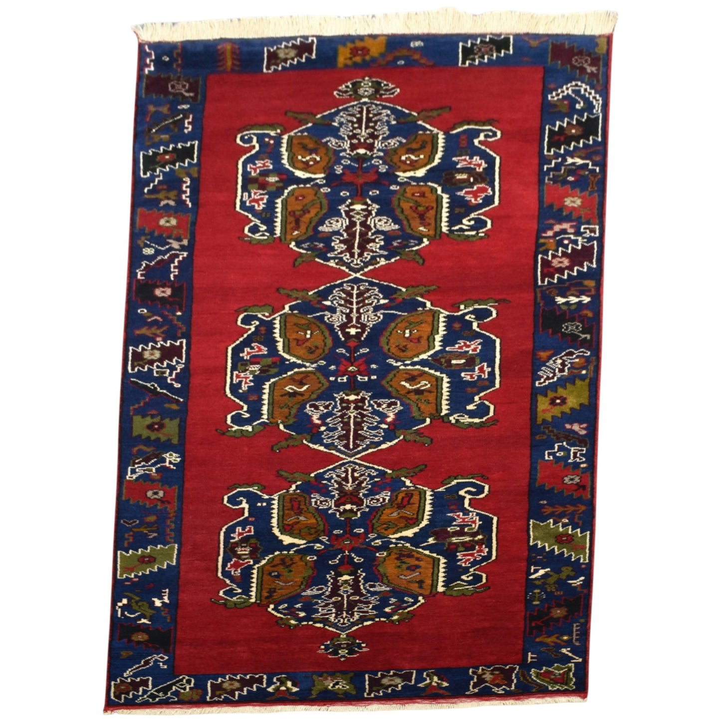 Kilim Antik El Dokuma Konya Karapınar Yün Halı 0568 - Yeni - Kırmızı