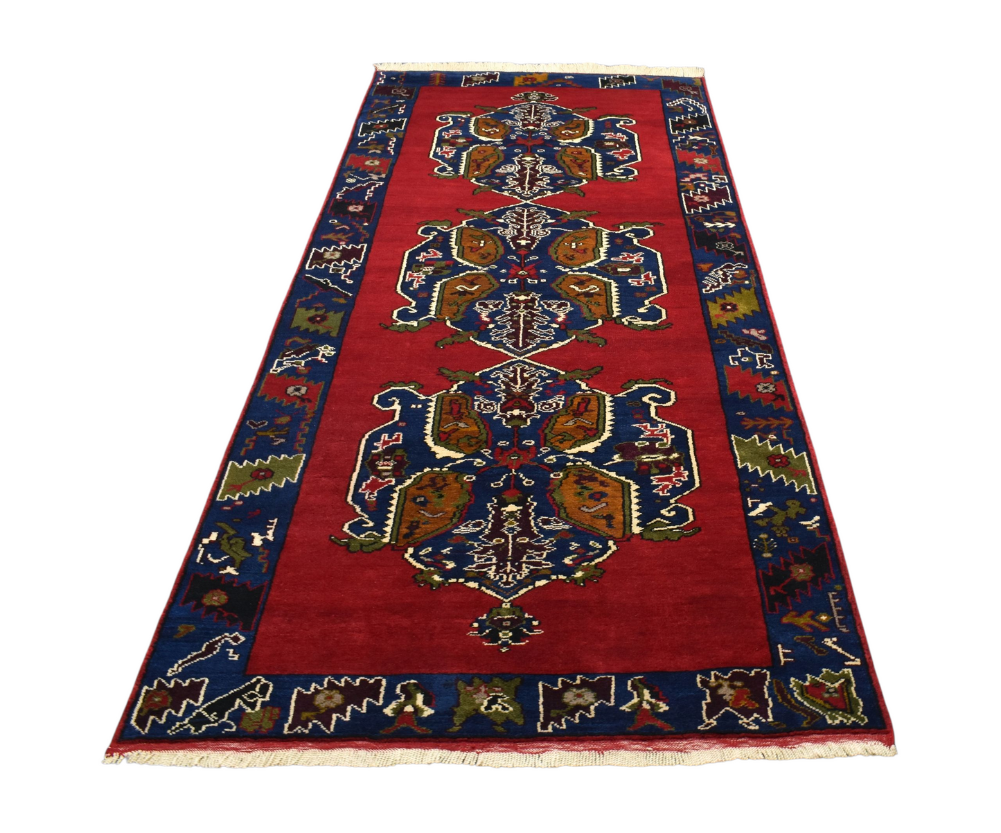 Kilim Antik El Dokuma Konya Karapınar Yün Halı 0568 - Yeni - Kırmızı