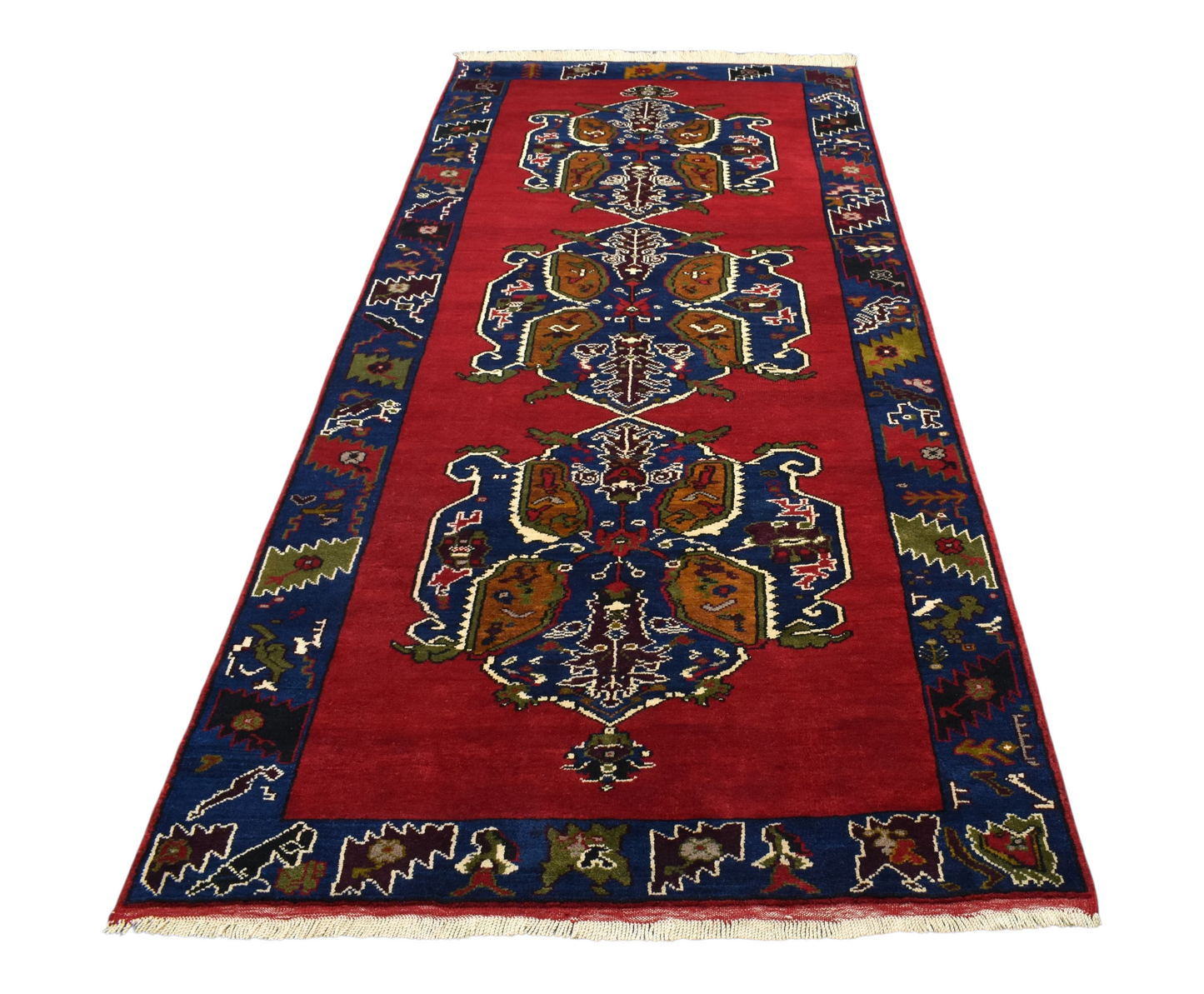 Kilim Antik El Dokuma Konya Karapınar Yün Halı 0568 - Yeni - Kırmızı