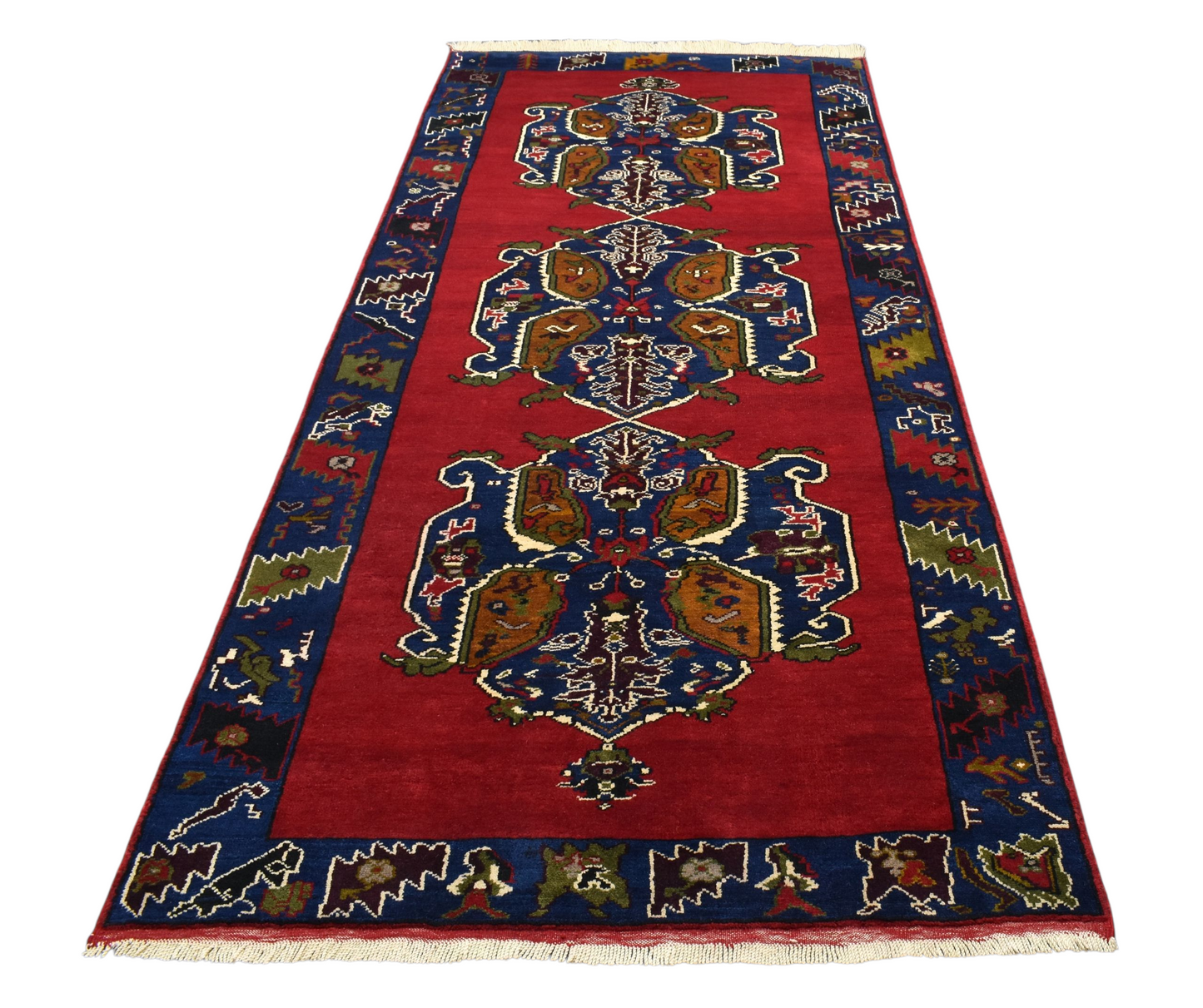 Kilim Antik El Dokuma Konya Karapınar Yün Halı 0568 - Yeni - Kırmızı