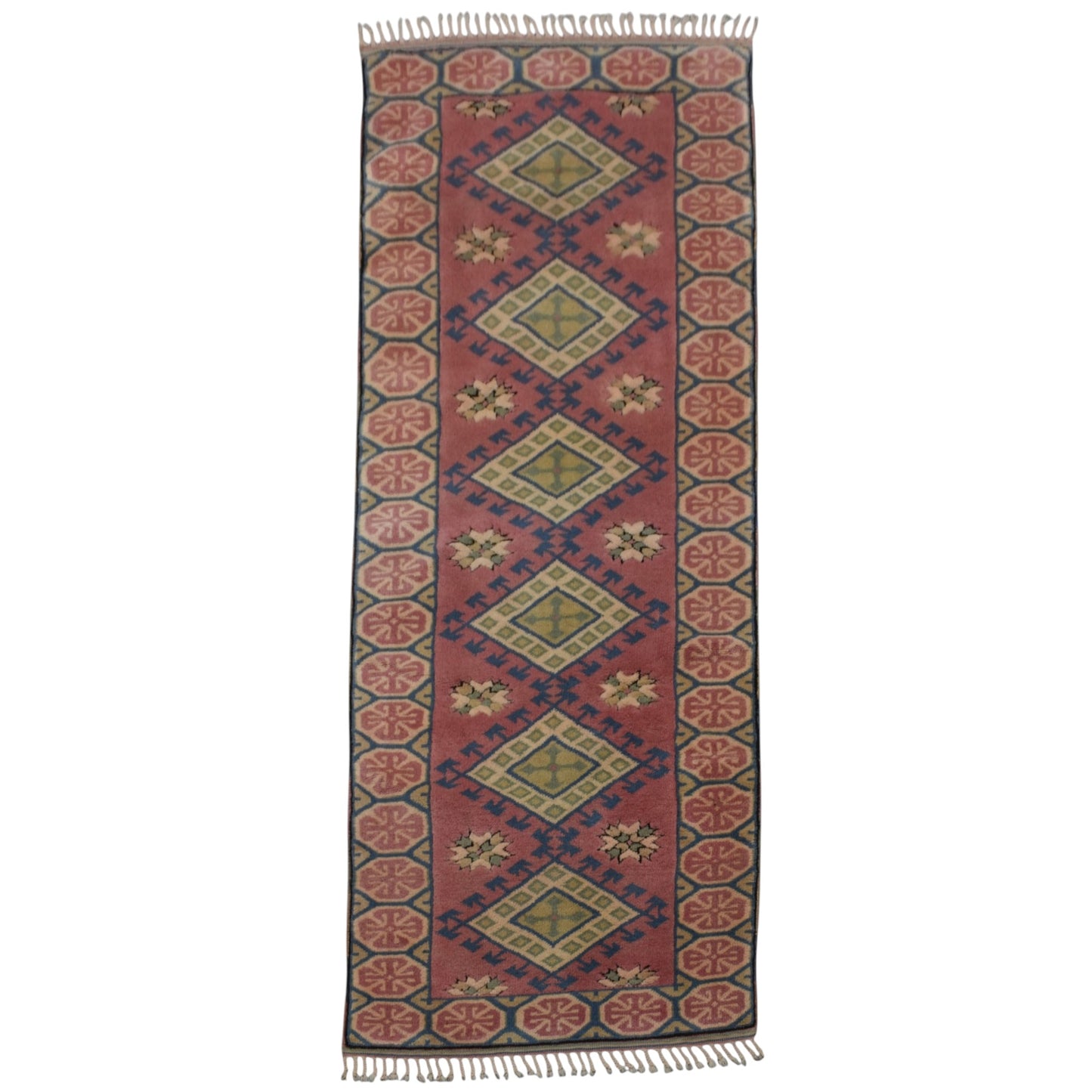 Kilim Antik El Dokuma Oygulu İzmir Antik Yörük Yolluk Yün Halı 0578 - Yeni - Çok Renkli