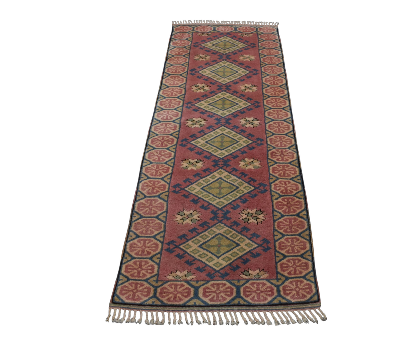 Kilim Antik El Dokuma Oygulu İzmir Antik Yörük Yolluk Yün Halı 0578 - Yeni - Çok Renkli