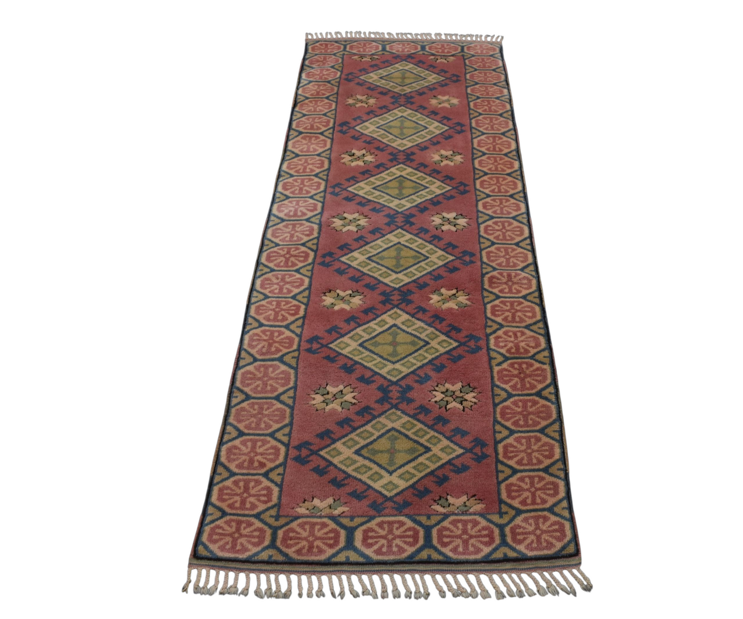 Kilim Antik El Dokuma Oygulu İzmir Antik Yörük Yolluk Yün Halı 0578 - Yeni - Çok Renkli