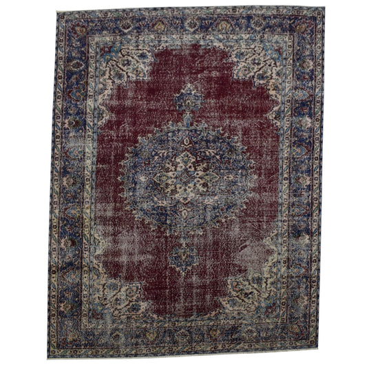 Kilim Antik 6.5m2 El Dokuma Eskitme Yün Salon Halısı 0579 - Vintage - Çok Renkli