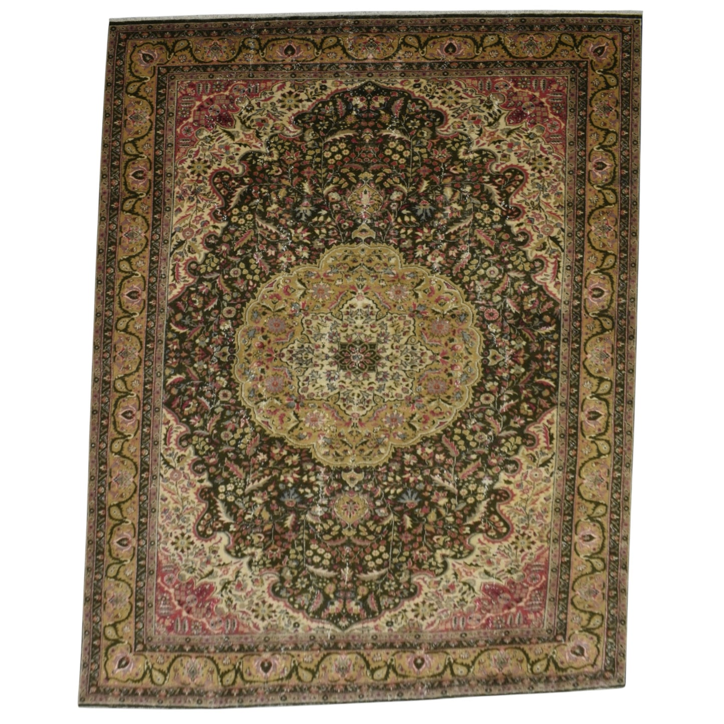 Kilim Antik 7m2 El Dokuma Eskitme Yün Salon Halısı 0580 - Vintage - Çok Renkli