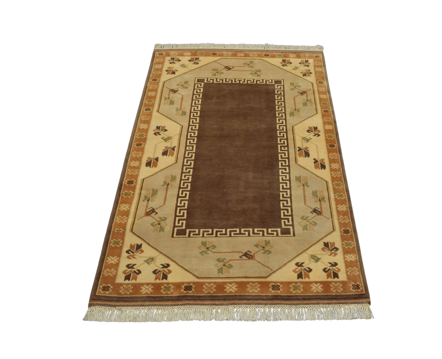 Kilim Antik El Dokuma 2m2 Milas Yün Halı 0581 - Yeni - Kahverengi