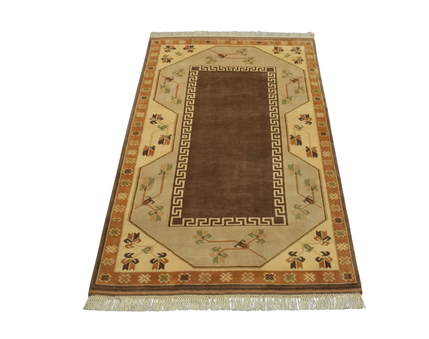 Kilim Antik El Dokuma 2m2 Milas Yün Halı 0581 - Yeni - Kahverengi