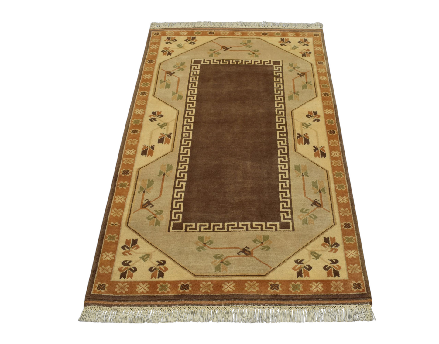 Kilim Antik El Dokuma 2m2 Milas Yün Halı 0581 - Yeni - Kahverengi