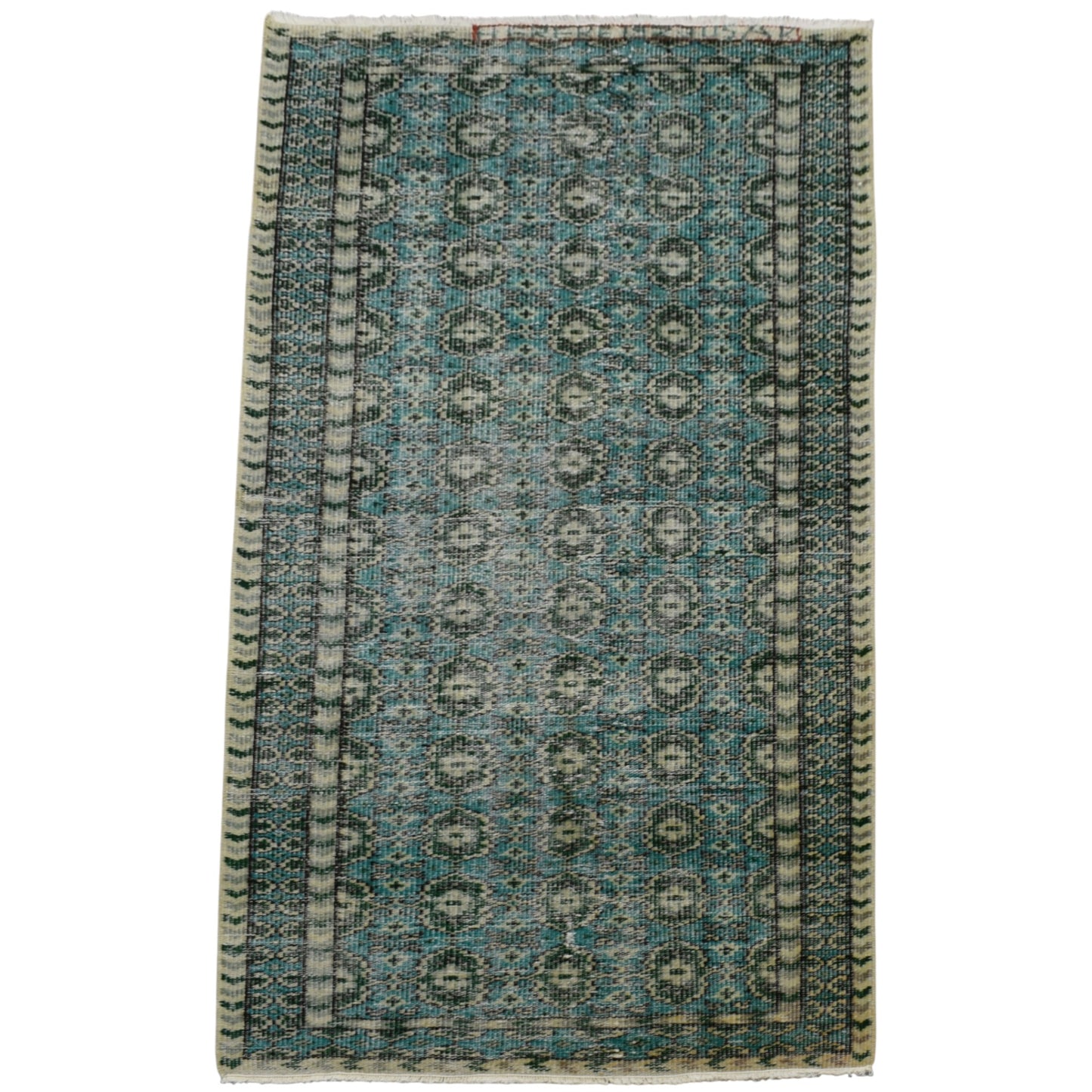 Kilim Antik El Dokuma Uşak Yün Halı 0584 - Vintage - Yeşil
