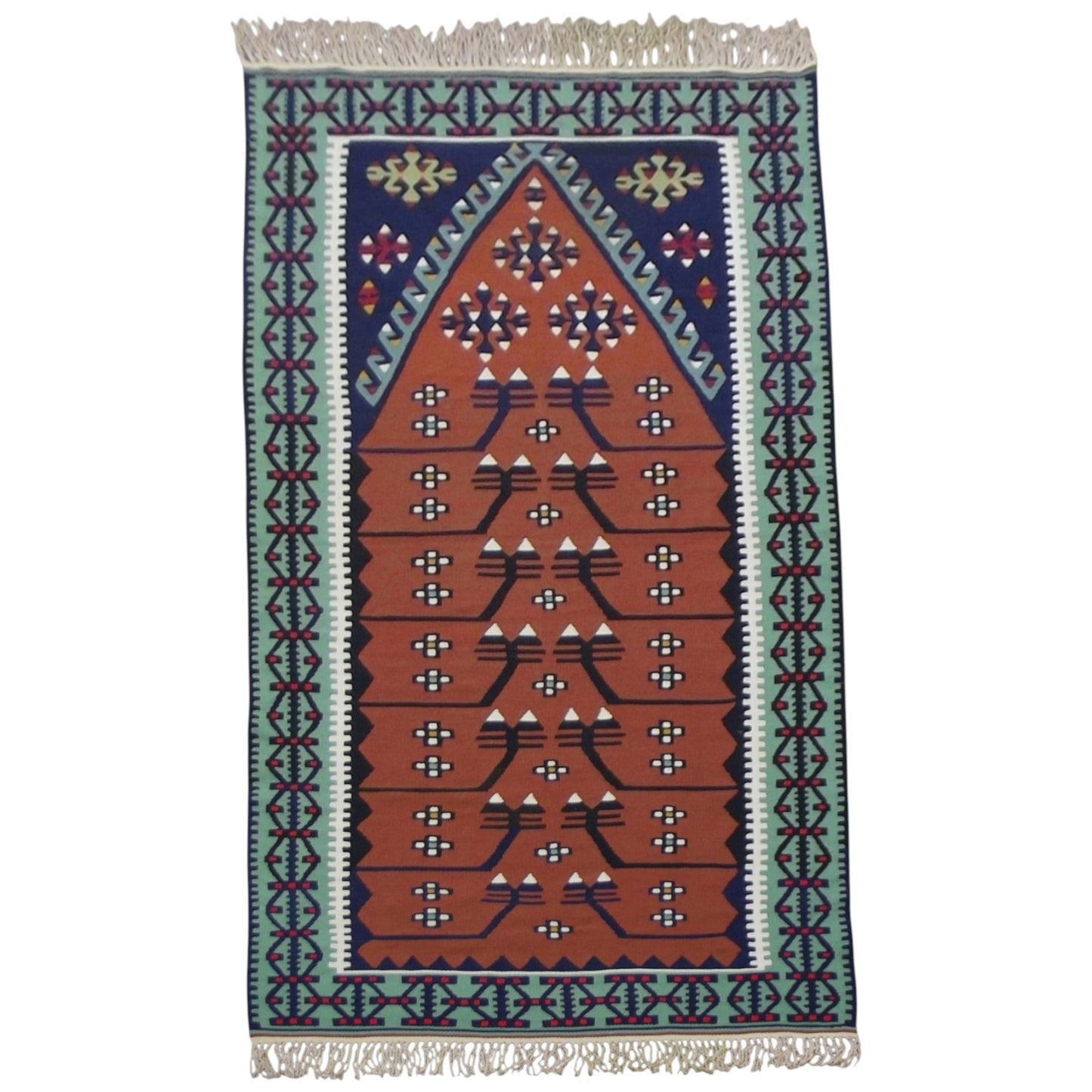 Kilim Antik El Dokuma Kayseri Pınarbaşı Yün Kilim 0585 - Yeni - Çok Renkli