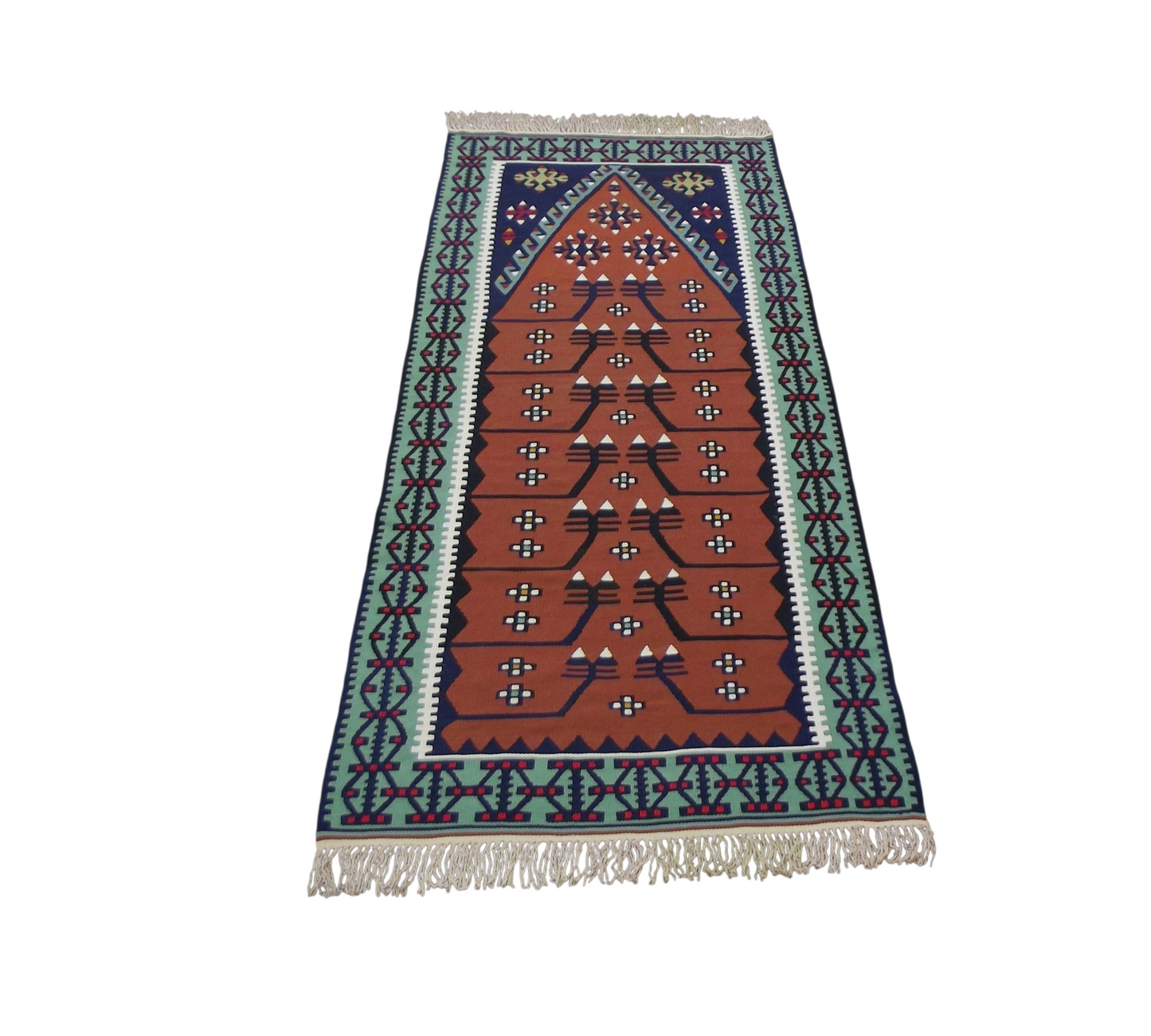 Kilim Antik El Dokuma Kayseri Pınarbaşı Yün Kilim 0585 - Yeni - Çok Renkli