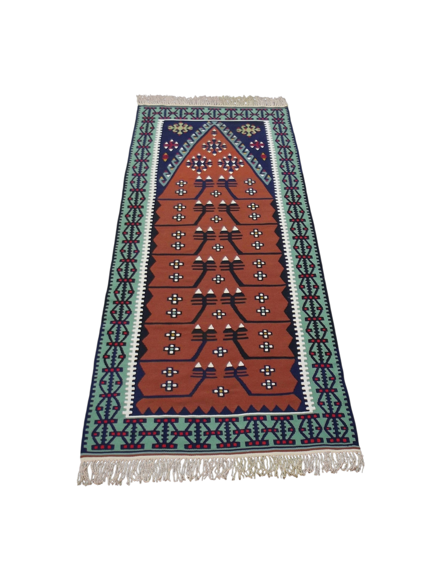 Kilim Antik El Dokuma Kayseri Pınarbaşı Yün Kilim 0585 - Yeni - Çok Renkli