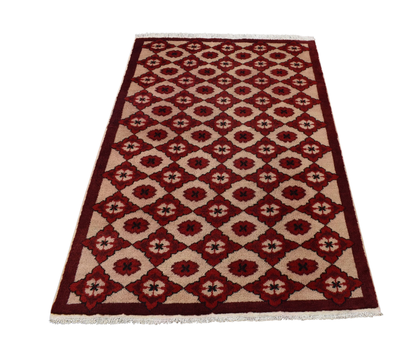 Kilim Antik El Dokuma 3m2 Çiçekli Karacahisar Yün Halı 0586 - Yeni - Çok Renkli
