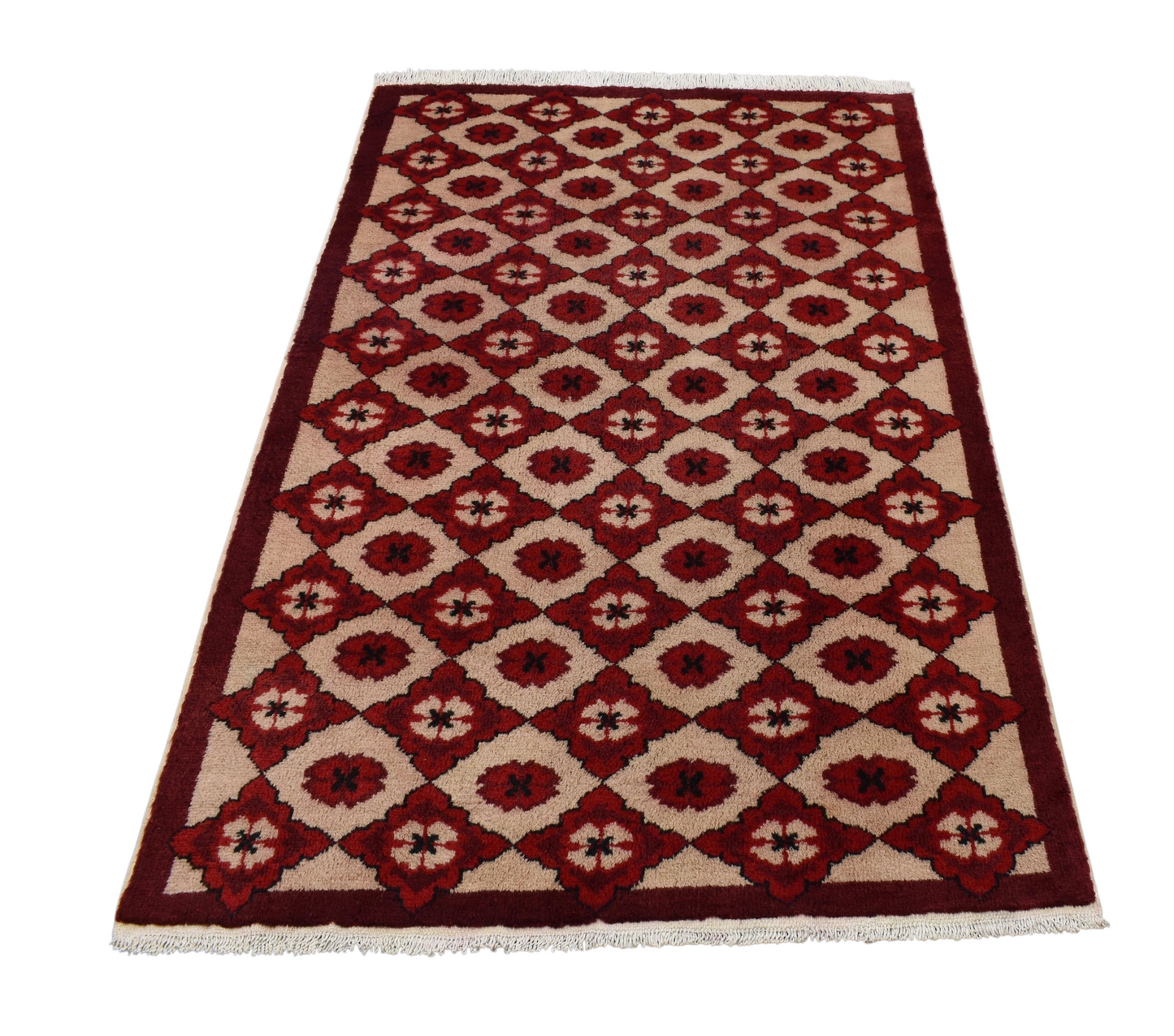Kilim Antik El Dokuma 3m2 Çiçekli Karacahisar Yün Halı 0586 - Yeni - Çok Renkli