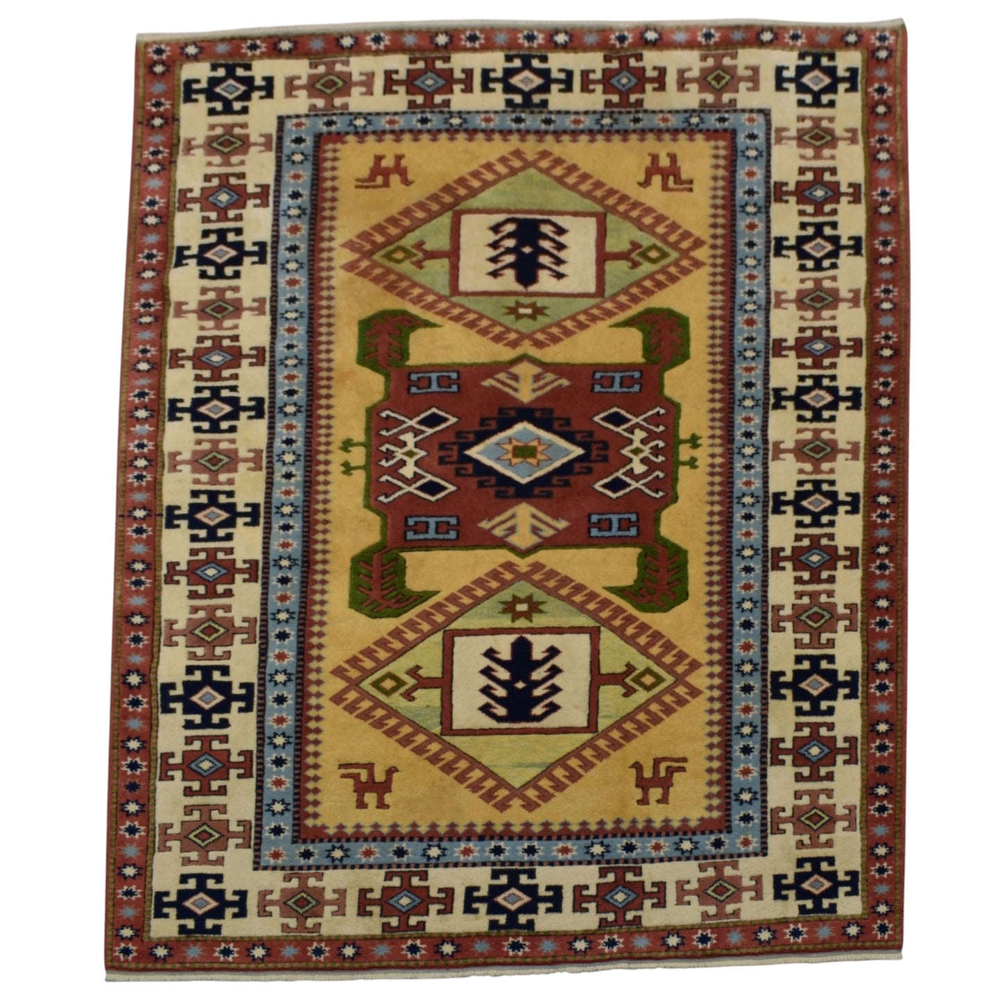 Kilim Antik El Dokuma Balıkesir Antik Yörük Yün Salon Halısı 0587 - Yeni - Çok Renkli