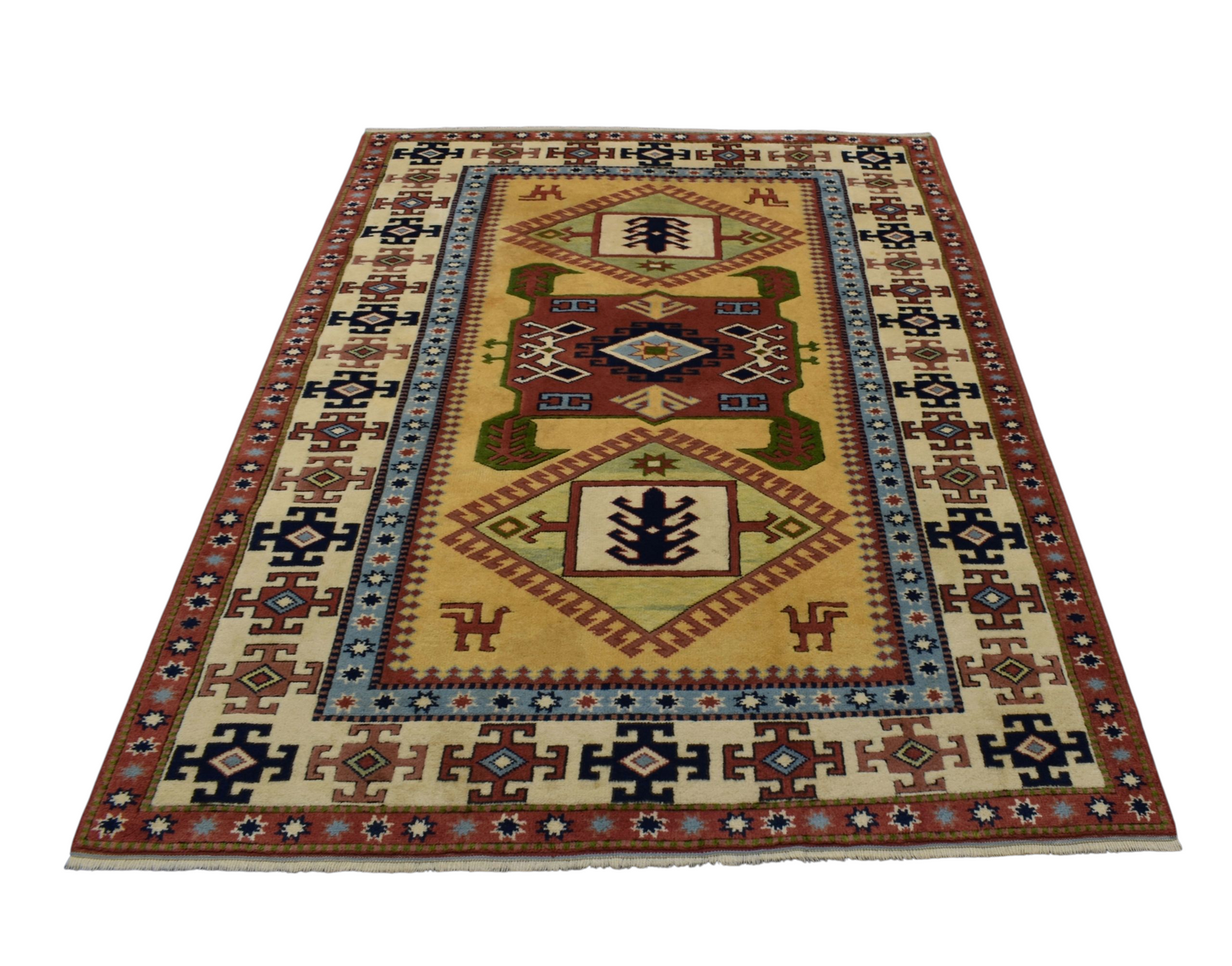 Kilim Antik El Dokuma Balıkesir Antik Yörük Yün Salon Halısı 0587 - Yeni - Çok Renkli