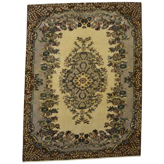 Kilim Antik El Dokuma Burdur Güllü Çiçekli Yün Halı 0588 - Yeni - Çok Renkli