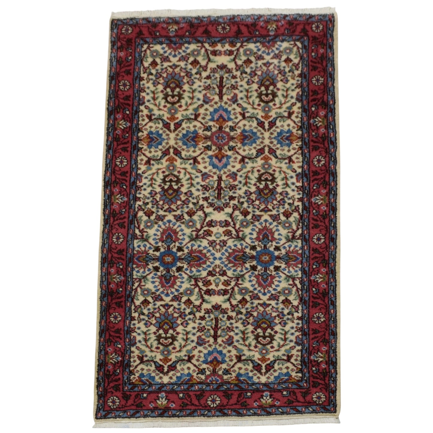 Kilim Antik El Dokuma 2m2 Çiçekli Sümerbank Yün Halı 0594 - Yeni - Bej