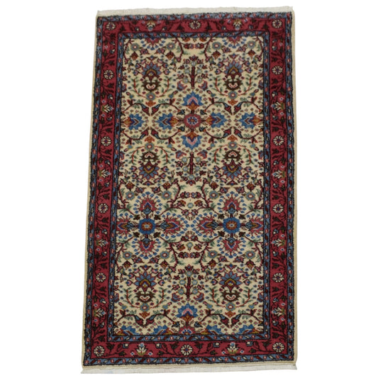 Kilim Antik El Dokuma 2m2 Çiçekli Sümerbank Yün Halı 0594 - Yeni - Bej