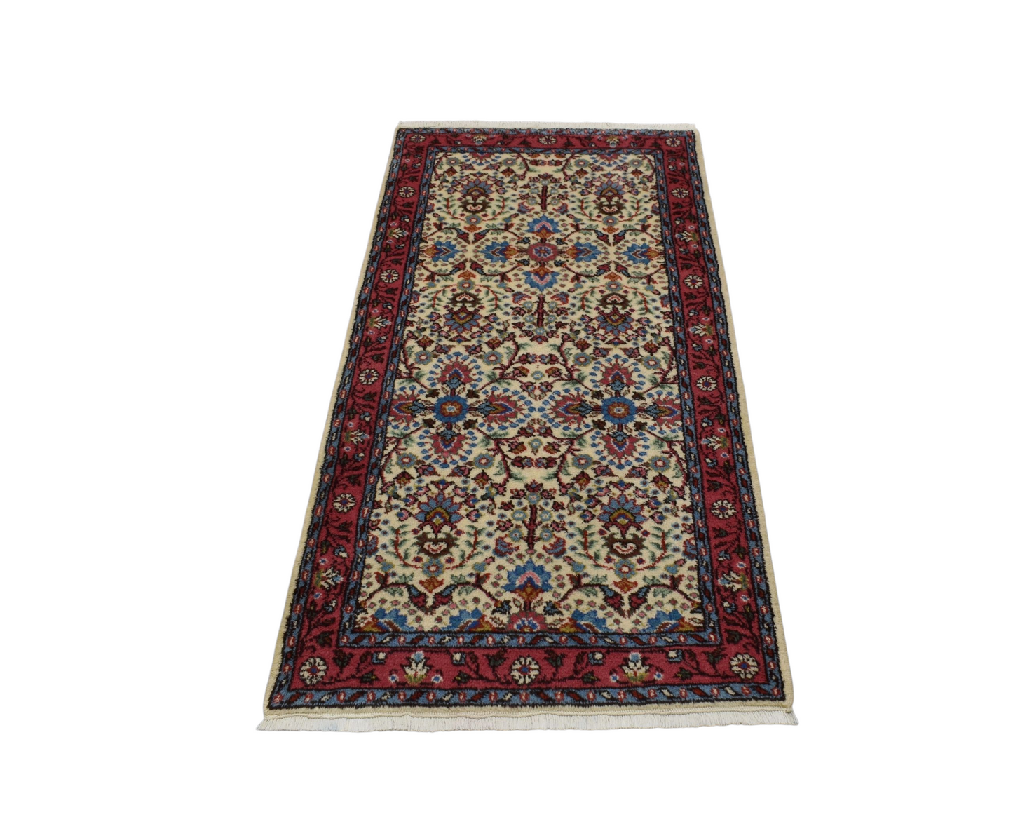Kilim Antik El Dokuma 2m2 Çiçekli Sümerbank Yün Halı 0594 - Yeni - Bej