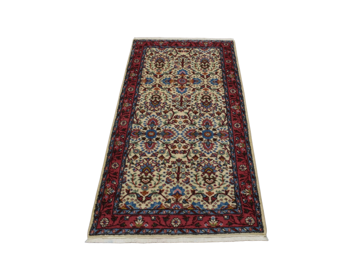 Kilim Antik El Dokuma 2m2 Çiçekli Sümerbank Yün Halı 0594 - Yeni - Bej