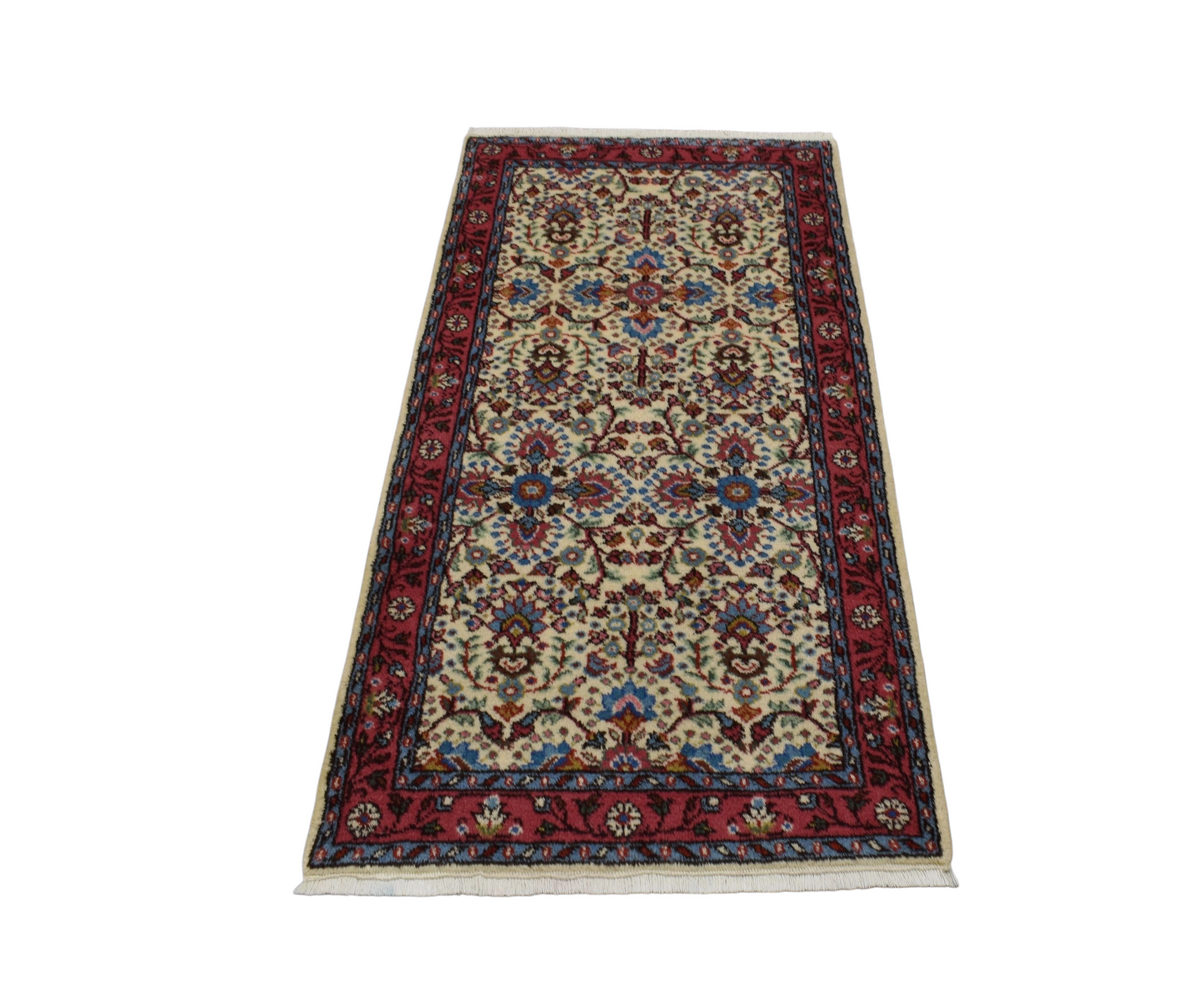Kilim Antik El Dokuma 2m2 Çiçekli Sümerbank Yün Halı 0594 - Yeni - Bej