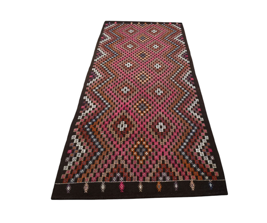Kilim Antik El Dokuma Yün Yolluk Karapınar Yörük Kilimi 0059 - Yeni - Çok Renkli