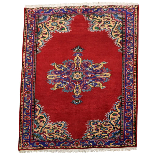 Kilim Antik El Dokuma Göbekli Çiçekli Manisa Yün Halı 0609 - Yeni - Çok Renkli