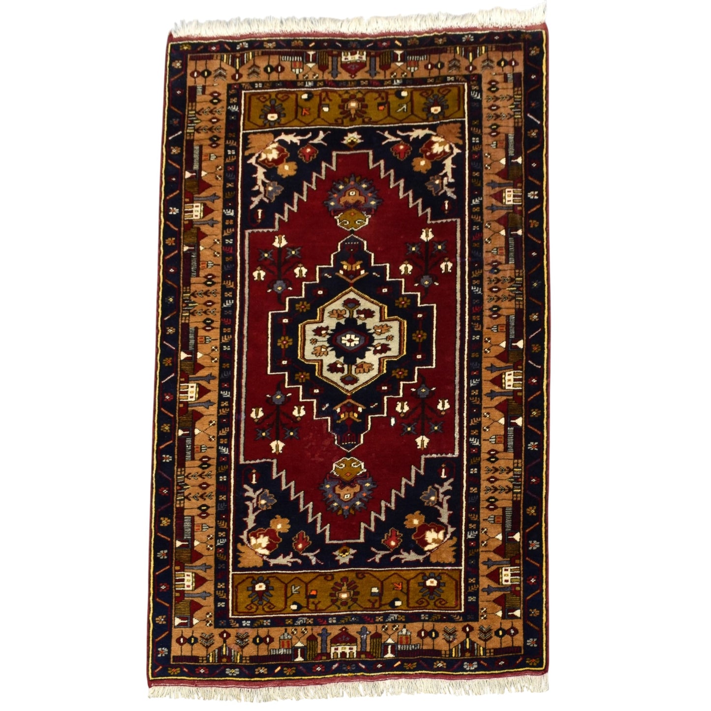 Kilim Antik El Dokuması Yahyalı Yörük Yün Halı 0611 - Yeni - Çok Renkli