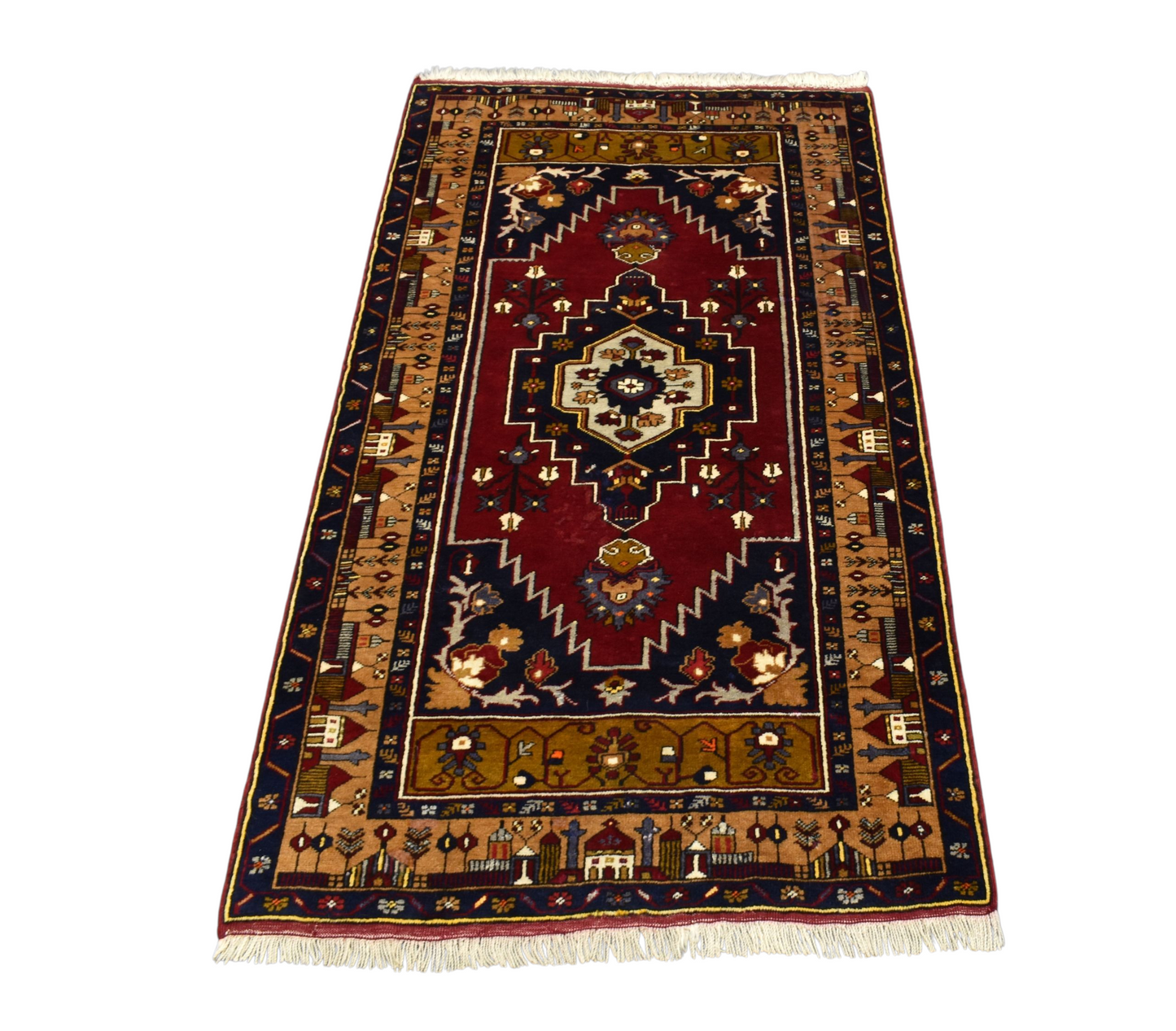 Kilim Antik El Dokuması Yahyalı Yörük Yün Halı 0611 - Yeni - Çok Renkli