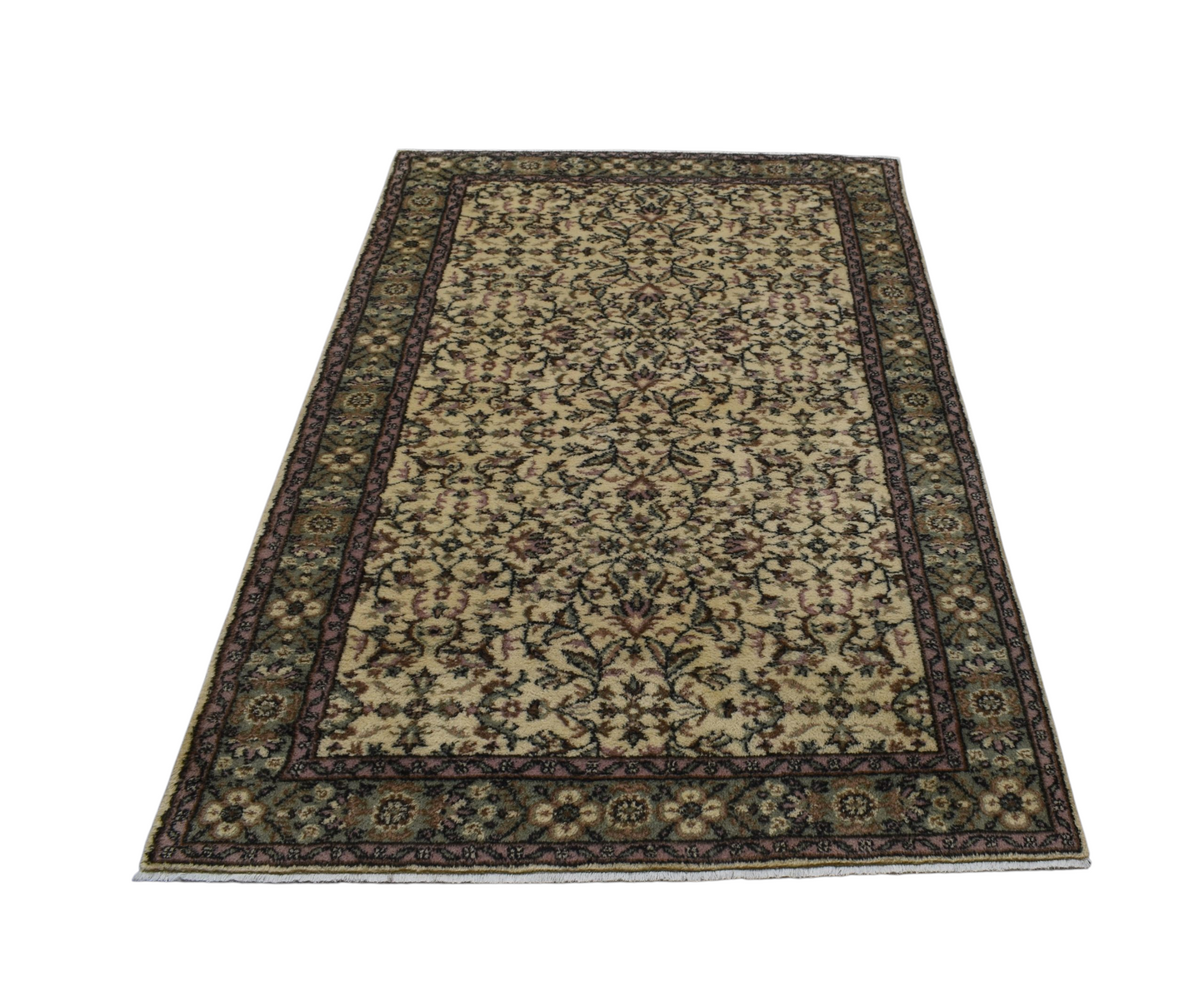 Kilim Antik El Dokuma 4m2 Çiçekli Burdur Yün Halı 0613 - Yeni - Çok Renkli