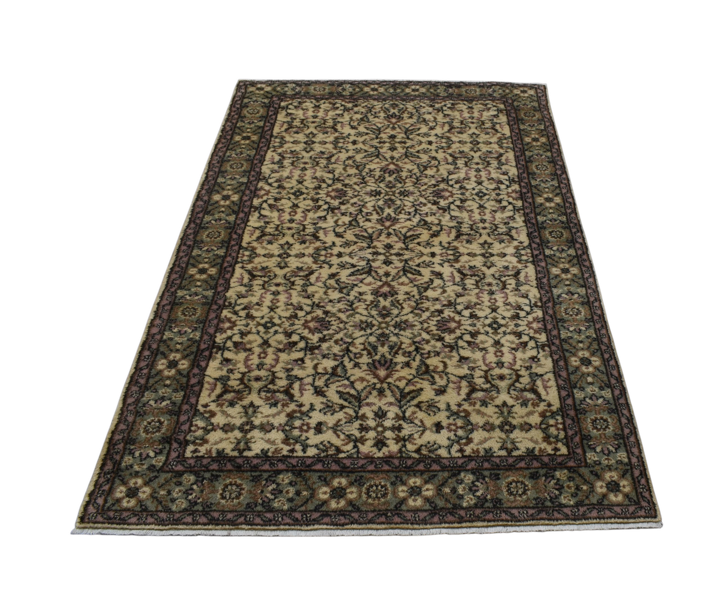 Kilim Antik El Dokuma 4m2 Çiçekli Burdur Yün Halı 0613 - Yeni - Çok Renkli