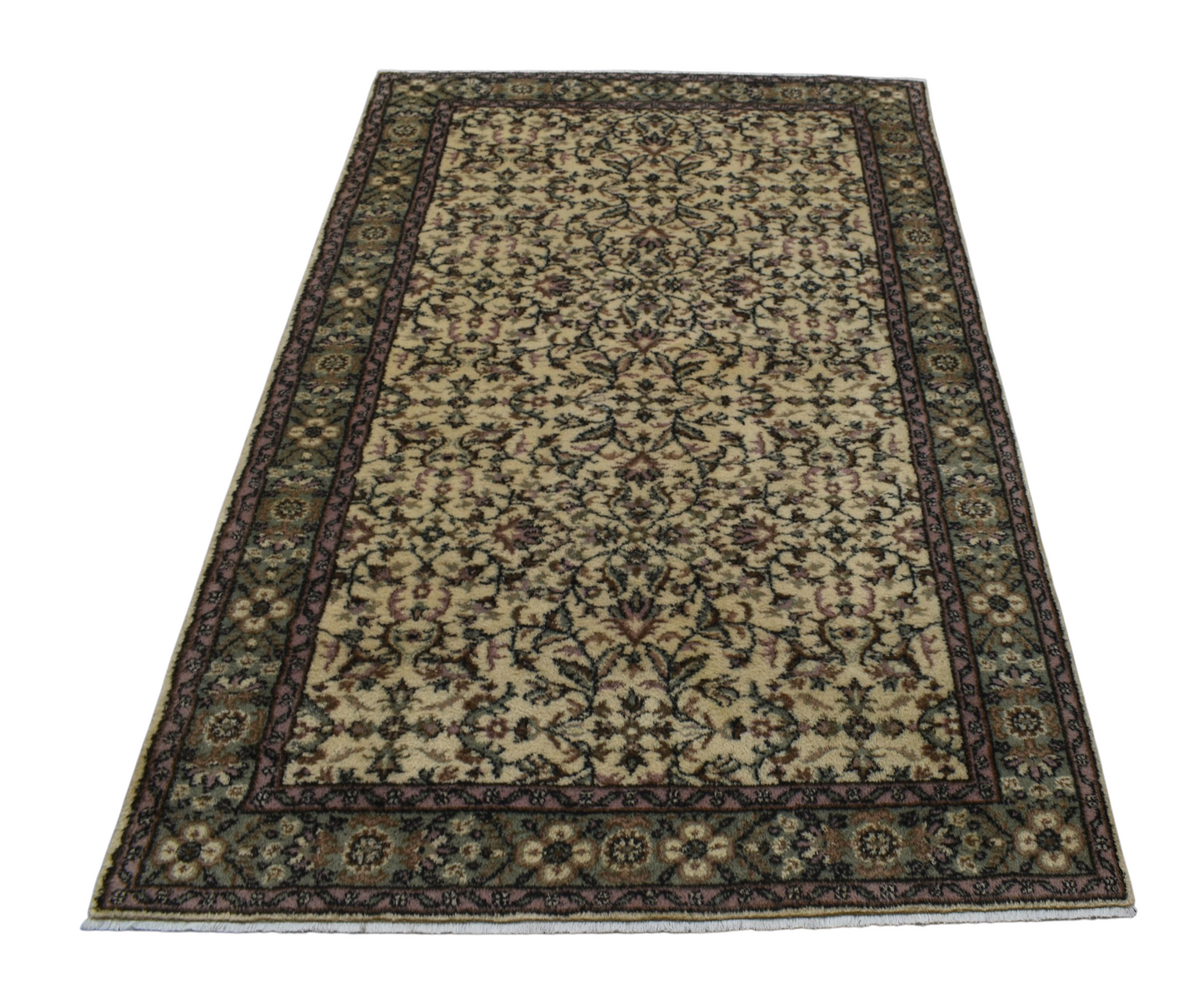 Kilim Antik El Dokuma 4m2 Çiçekli Burdur Yün Halı 0613 - Yeni - Çok Renkli